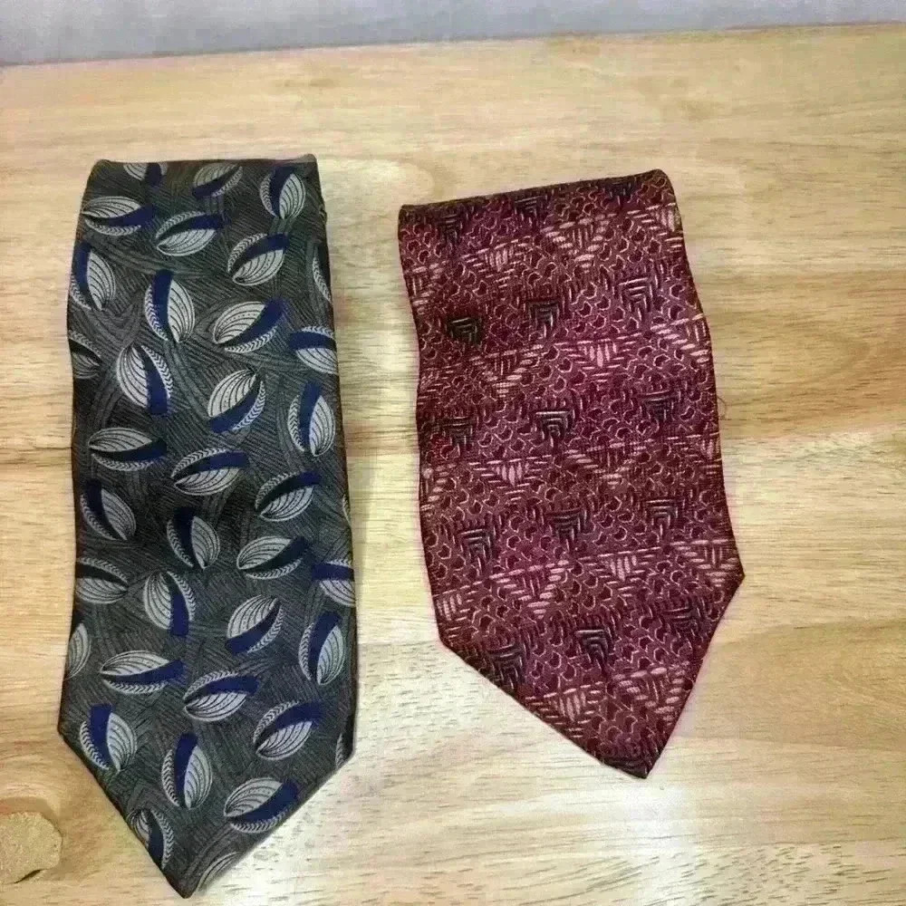 Two Timeless Bugatti Men's Ties‎ - 100% Italian Silk